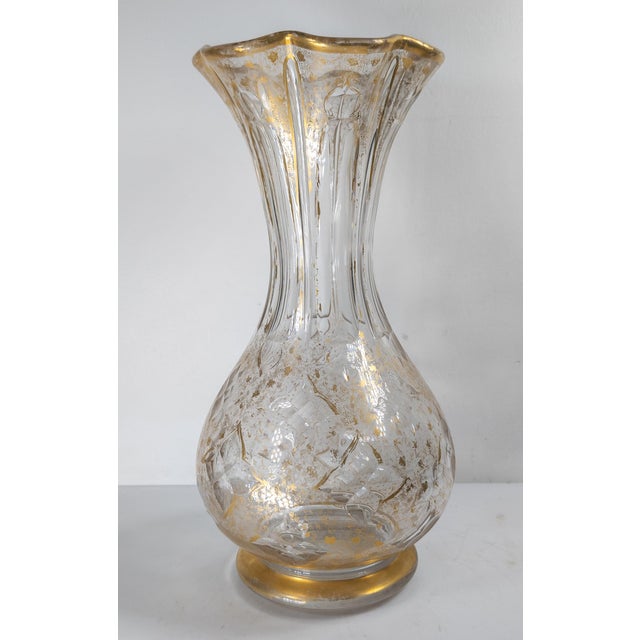 We are selling this really interesting decorative glass vase. This vase is heavy like a piece of French Baccarat but also...