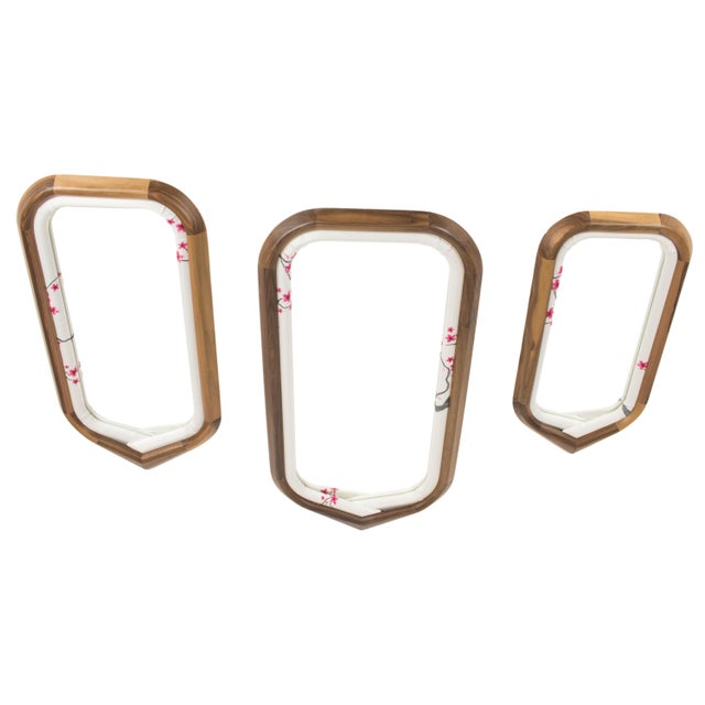 Contemporary Kimono Mirrors by Alma De Luce, Set of 3 For Sale - Image 3 of 4