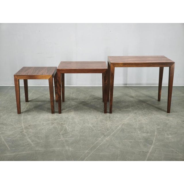 Nesting Tables by Severin Hansen for Haslev, Denmark, 1960s, Set of 3 For Sale - Image 17 of 18