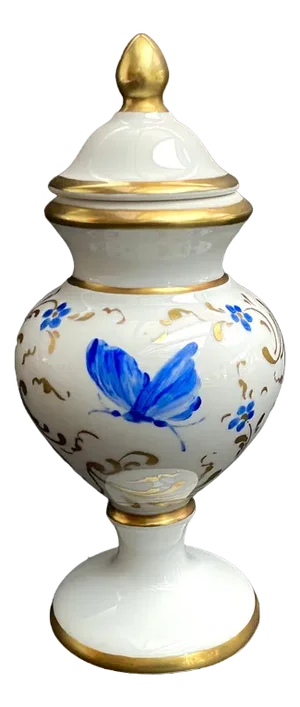 Vintage Porcelain Vase Miniature with Lid, France, 1960s