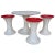 Mid-Century Space Age 3-Tulip Stools and Coffee Table, Germany, 1970s, Set of 4 For Sale - Image 12 of 12