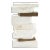 Modern Sculptural Vase in Mother of Pearl With Brass Details by Kifu Paris For Sale