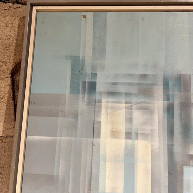 Blue 1961 Eugene Kloszewski Reflective Mirage Abstract Art For Sale - Image 8 of 12