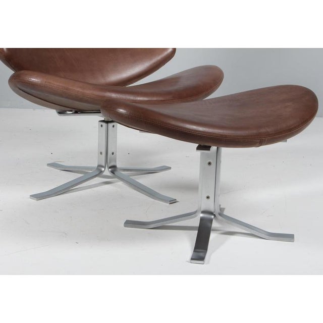 Set of Lounge Chair and Ottoman by Poul M. Volther For Sale - Image 5 of 13