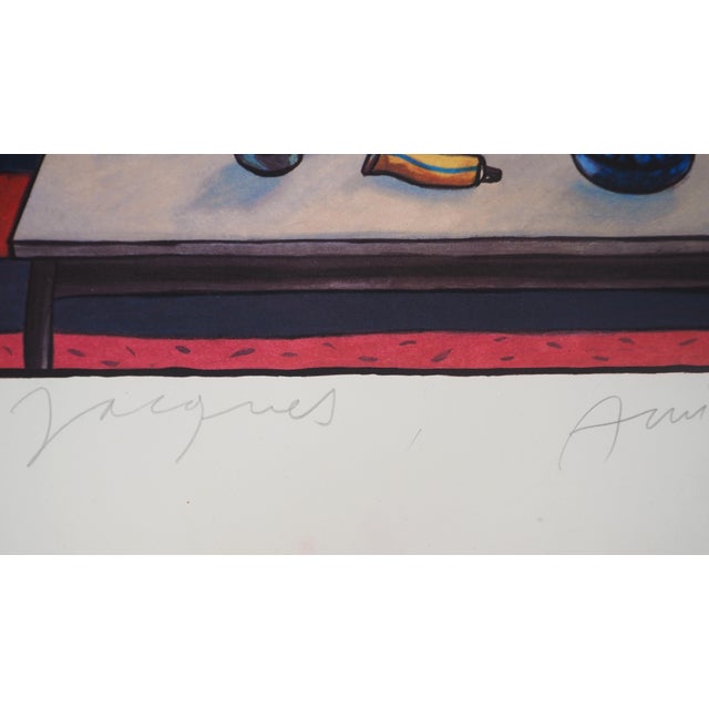 Jacques De Loustal, Couple in the Living Room, Original Lithograph For Sale - Image 5 of 8