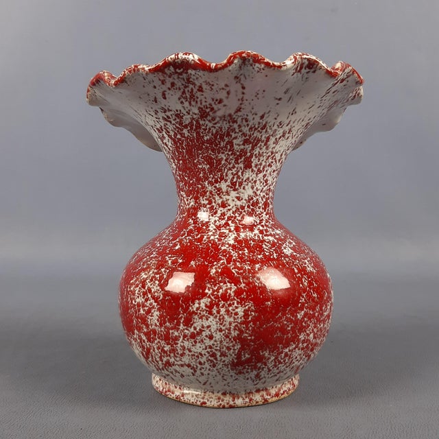 Modern Vintage Ceramic Majolica Vase, 1960s For Sale - Image 3 of 14