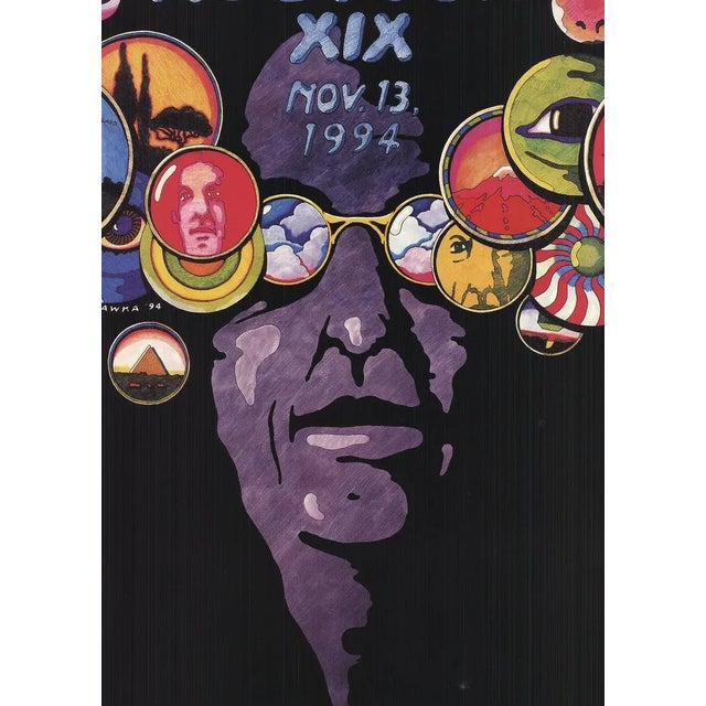 Contemporary 1994 Jan Sawka 'Poster Auction XIX' Vintage Multicolor,Purple Offset Lithograph For Sale - Image 3 of 4