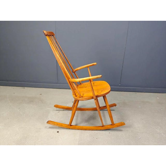 Mid-Century Spindle Rocking Chair, 1960s For Sale - Image 3 of 12