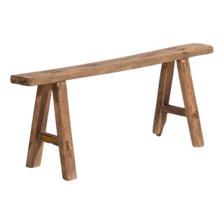 Antique Wooden Bench, 1870s For Sale