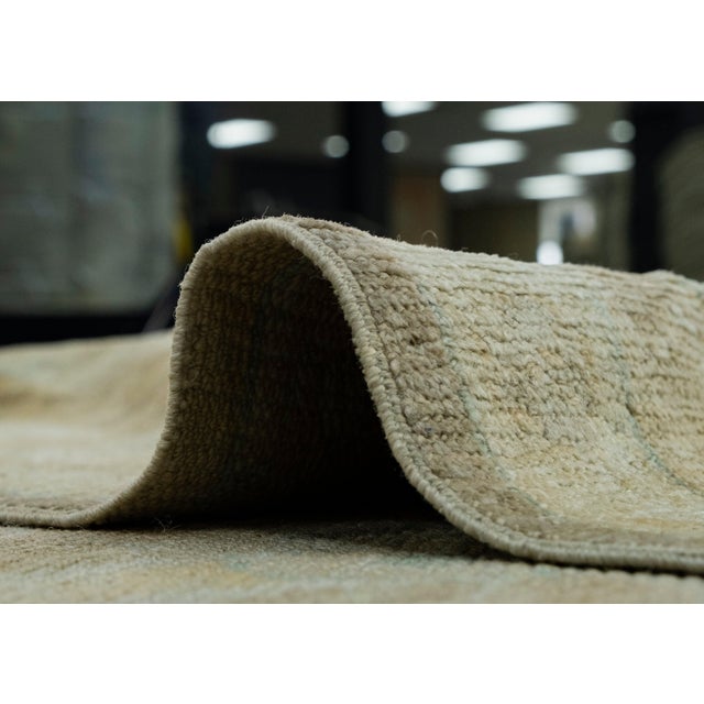 Brown Turkish Oushak Rug 9'7" x 12'6" #18639 For Sale - Image 8 of 8