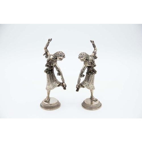 Silver Statuettes of Ballerinas, Set of 2 For Sale - Image 5 of 5