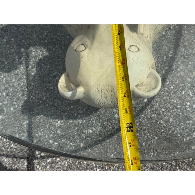 Vintage Rare Polar Bear + Glass Top Coffee Table, 1970s For Sale - Image 10 of 12