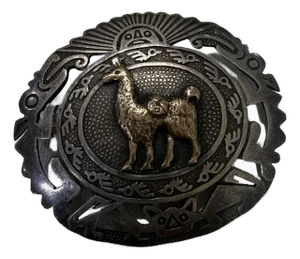 Vintage 18k Yellow Gold /Sterling Camel Llama Brooch Pin Pendant