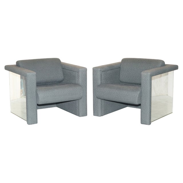 Trix Mirrored Armchairs by Robert Haussmann for Knoll, 1988, Set of 2 For Sale