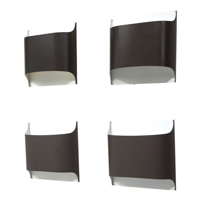 This exceptional set of four original wall lamps by Staff Leuchten, designed by Dieter Witte and Rolf Krüger, dates from...