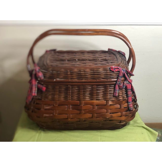 Vintage Picnic Time Picnic Basket Chairish