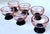 Glass 1930s Set of Art Deco Pink & Black Crystal Decanter & (6) Glasses. Czechoslovakia; Circa 1930 - Set of 7 For Sale - Image 7 of 8