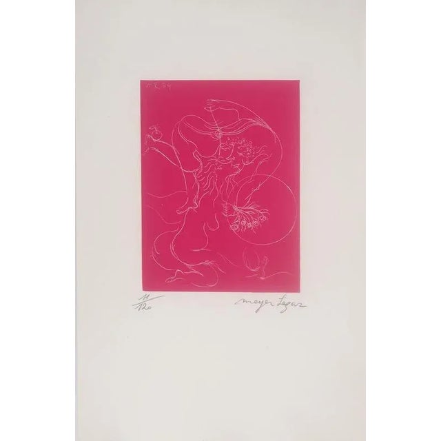 Meyer Lazar, Solar Kiss, Original Signed Engraving For Sale - Image 4 of 4