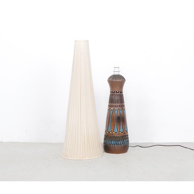 Vintage Ceramic Floor Lamp by M. Zawadzki for Tilgmans Sweden, 1965 For Sale - Image 6 of 17