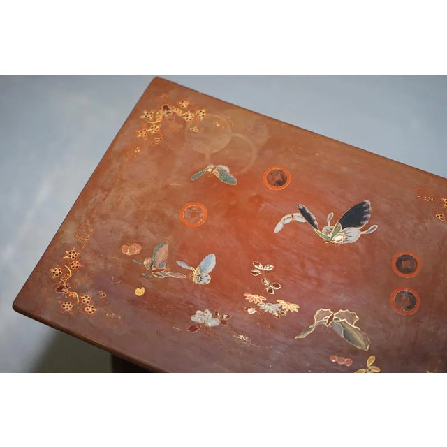 Chinese Brown Lacqurered Tables, 1880s, Set of 4 For Sale - Image 15 of 17