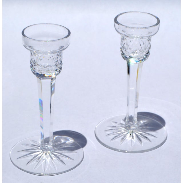Kosta Boda Set of 4 Kosta Boda Scandinavian Modern Faceted Art Glass Candle Holders For Sale - Image 4 of 14