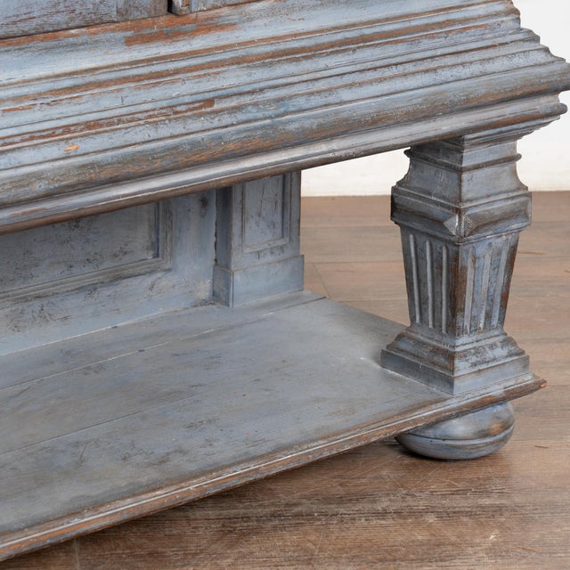 Blue Early 19th Century Swedish Blue Painted 18 Drawer Cabinet For Sale - Image 8 of 9