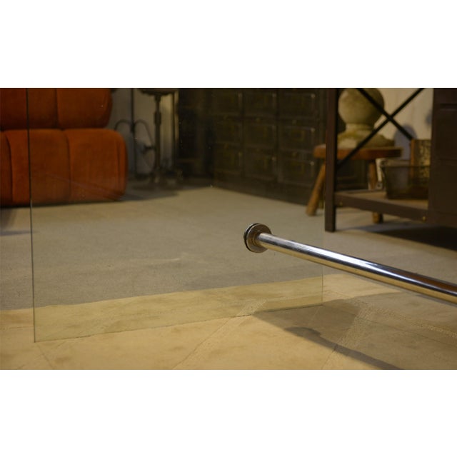 Desk in Melamine, Glass and Chrome, 1980s For Sale - Image 4 of 10