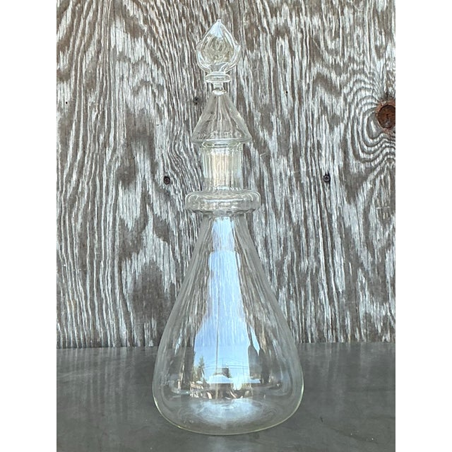 Vintage Regency Blown Glass Decanter For Sale - Image 10 of 10