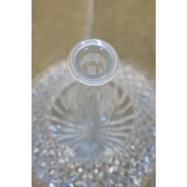 Late 20th Century Waterford Lismore Irish Cut Crystal Ships Decanter Liquor Bottle W/ Stopper 11" For Sale - Image 10 of 13