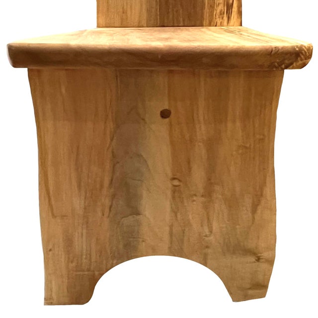 2020s Live Edge Solid Maple Plank Chair - Handcrafted by Montana Rancher For Sale - Image 5 of 10