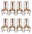 Queen Anne Style Walnut Dining Chairs, 8 For Sale