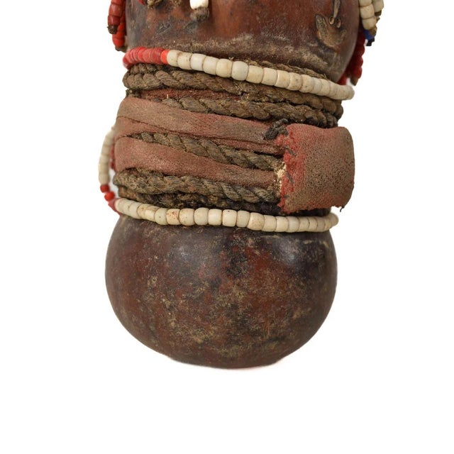 African Early 20th Century Nyamwezi Beaded Fertility Doll Gourd Tanzania For Sale - Image 3 of 8