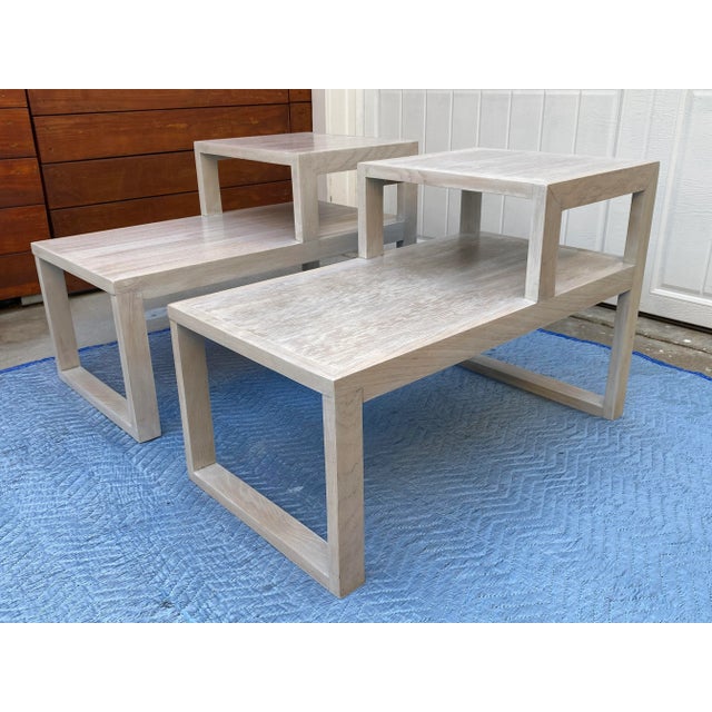 Mid-Century Modern Whitewashed Nightstand - a Pair For Sale - Image 9 of 13