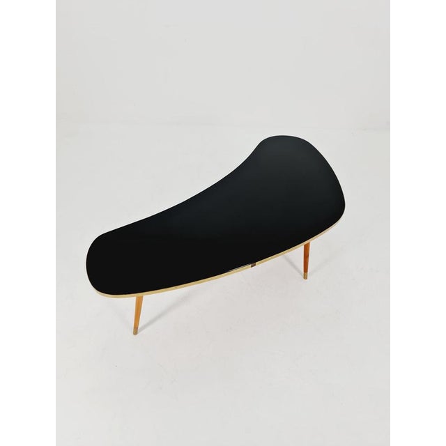 Mid-Century German Tripod Glass & Brass Coffee Table from Else, 1950s For Sale - Image 9 of 11
