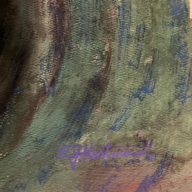 Original 18.75 x 24.75 painting on paper signed bottom right unframed