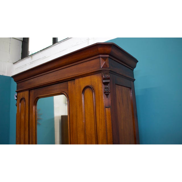 Antique Victorian Wardrobe in Mahogany, 1880s For Sale - Image 6 of 11