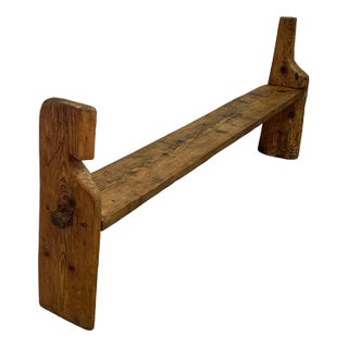 Antique 18th Century Fir Wood Bench For Sale