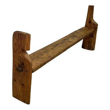 Antique 18th Century Fir Wood Bench For Sale