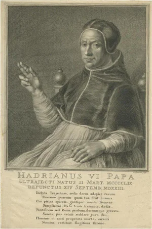 Houbraken, Illustration of Pope Adrian VI, 1727, Print