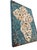 Distressed Teal & Ivory Fleur-De-Lis Metal Wall Art – 14” X 19” For Sale - Image 4 of 10