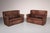 Brown Patinated Leather Sofa by Gerard van Den Berg for Montis, Netherlands, 1970s, Set of 2 For Sale - Image 8 of 15