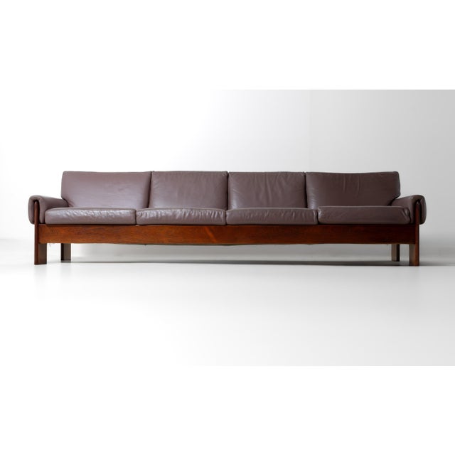 Brown Vintage Loft Sofa in Leather, Italy, 1970s For Sale - Image 8 of 18
