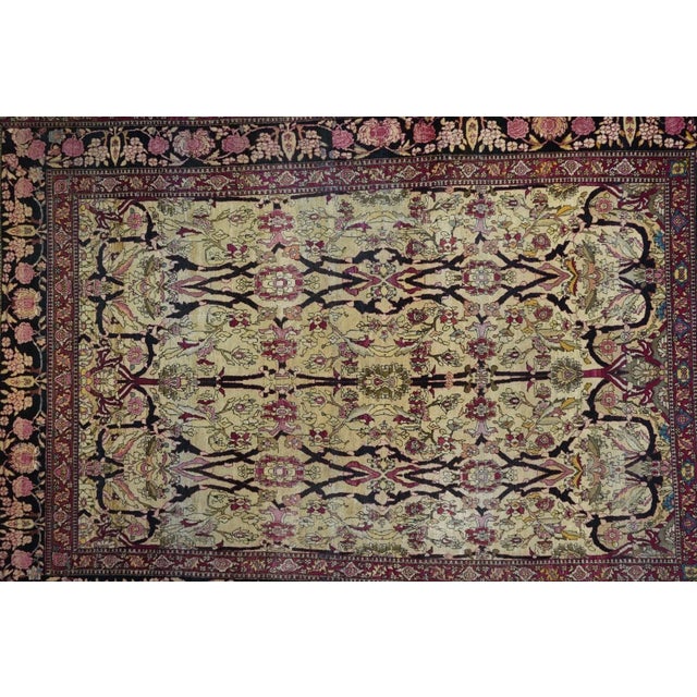 Early 20th Century Antique Tehran Rug 9' x 12'9'' For Sale - Image 5 of 10