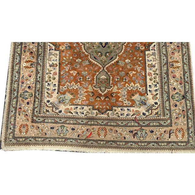 Textile Vintage 5' X 6' Decorative Persian Tabriz Area Rug For Sale - Image 7 of 10