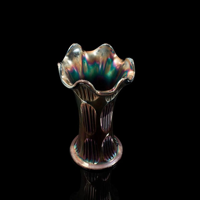 Mid-20th Century Carnival English Glass Vase For Sale - Image 9 of 13