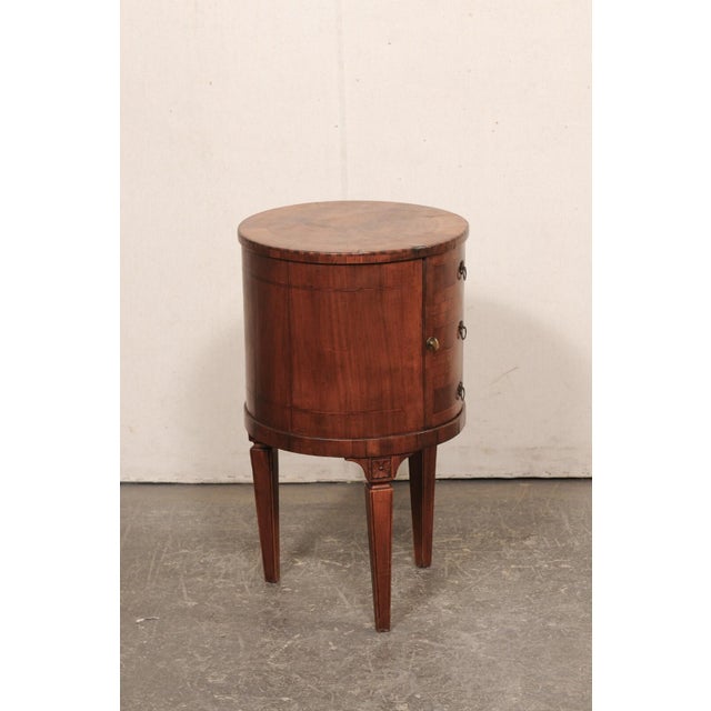 Mid 20th Century French Cylindrical Wooden Side Chest For Sale In Atlanta - Image 6 of 9