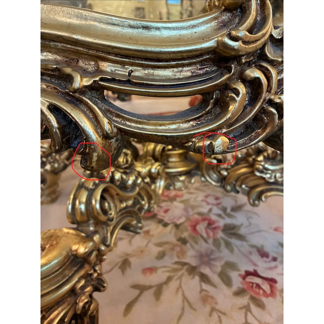 1990s Italian Silik Brand Coffee Table Italy Rococo Baroque French Made in Italy For Sale - Image 11 of 14