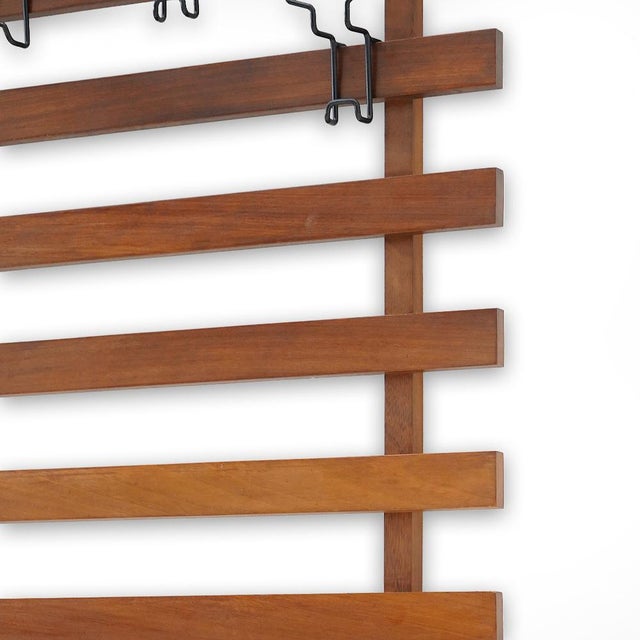 Black Coat Hanger with Adjustable Hooks, 1960s For Sale - Image 8 of 13