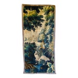French Aubusson Verdure Tapestry Two Herons on a Lake Circa 17 Hundreds For Sale