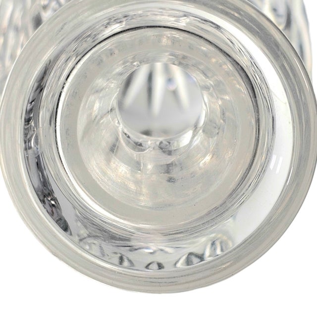 Vintage Atlantis Crystal Cut Glass Decanter With Stopper, Portugal, Late 20th Century For Sale - Image 10 of 11